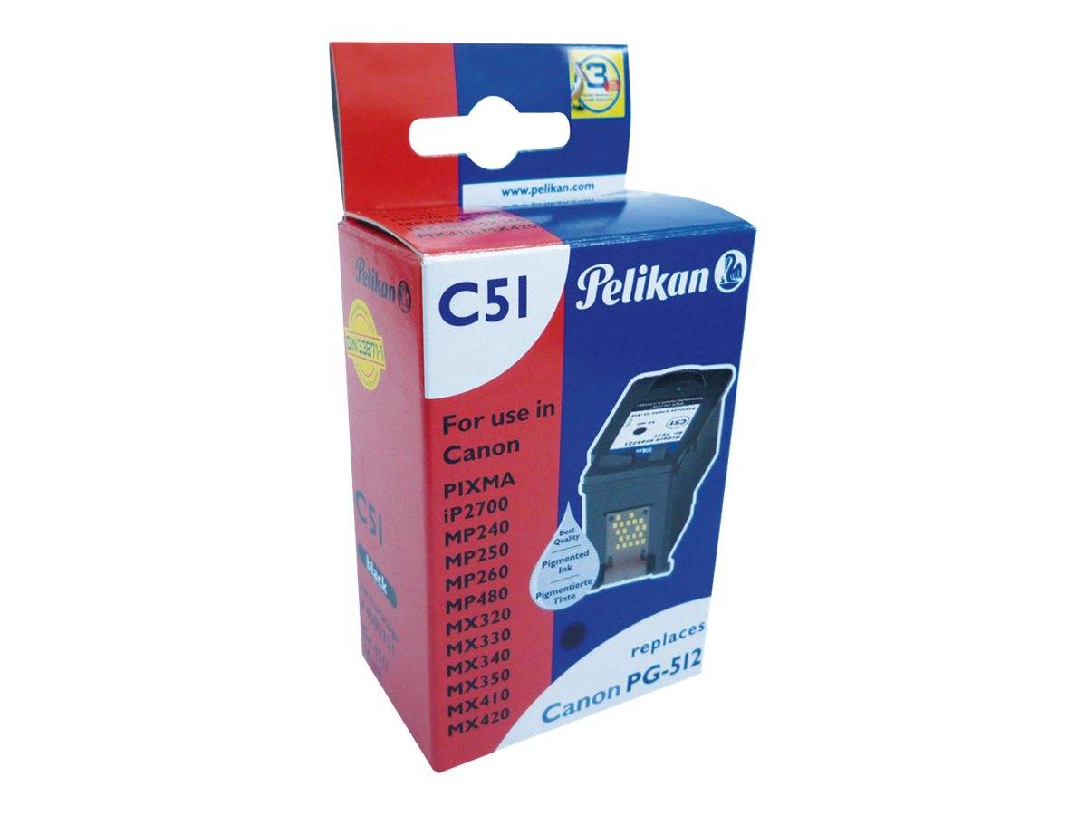 Pelikan C51 - 16 ml - Schwarz - kompatibel - wiederaufbereitet - Tintenpatrone (Alternative zu: Canon PG-512)