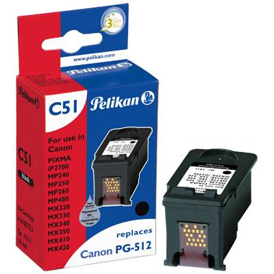 Pelikan C51 - 16 ml - Schwarz - kompatibel - wiederaufbereitet - Tintenpatrone (Alternative zu: Canon PG-512)