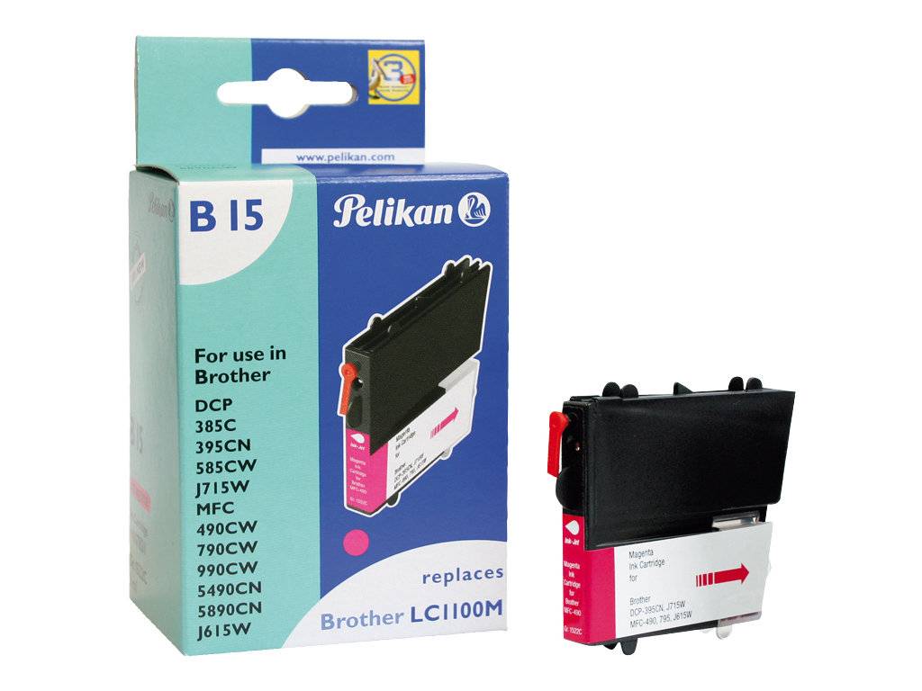 Pelikan B15 - 8 ml - Magenta - kompatibel - Tintenpatrone (Alternative zu: Brother LC1100M)