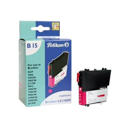 Pelikan B15 - 8 ml - Magenta - kompatibel - Tintenpatrone (Alternative zu: Brother LC1100M)