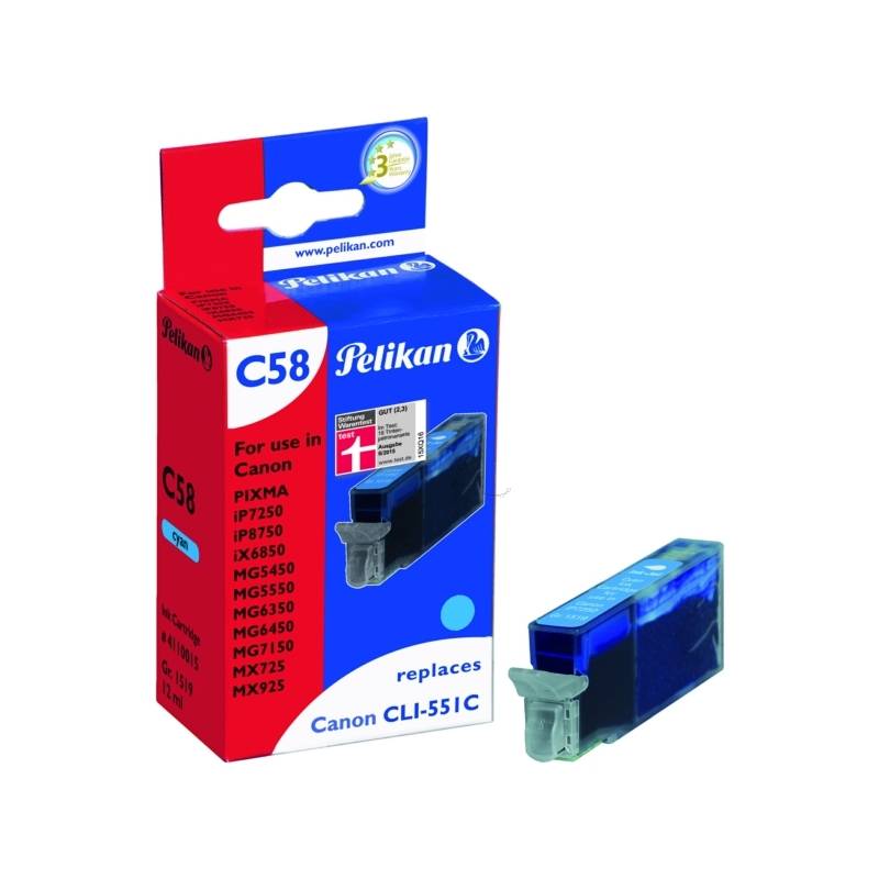 Pelikan Tinte 4110015 ersetzt Canon CLI-551C XL, cyan