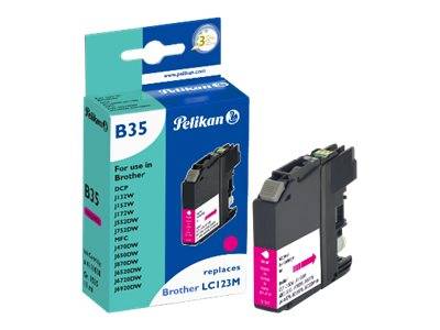 Pelikan B35 - 11 ml - Magenta - kompatibel - Tintenpatrone (Alternative zu: Brother LC123M)