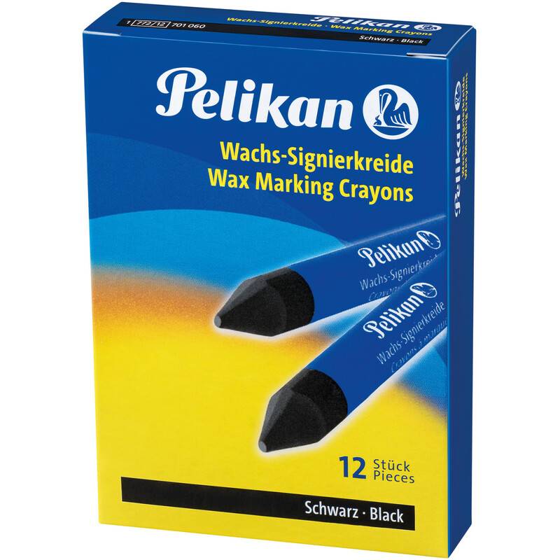 Pelikan 772 - Farbstift - Wachs - Schwarz (Packung mit 12)