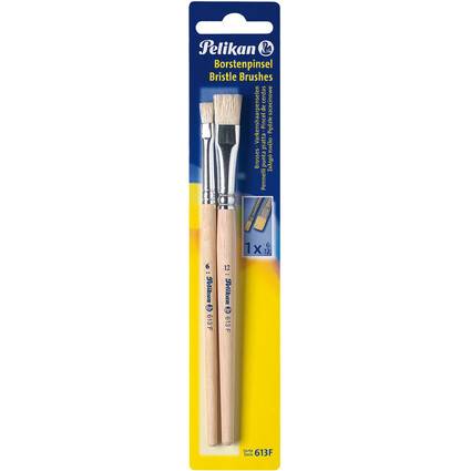 Pelikan Borstenpinsel-Set 613 F, 2-teilig, sortiert