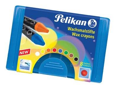 Pelikan 666/8 WL - Farbstift - Wachs - verschiedene Farben (Packung mit 8)