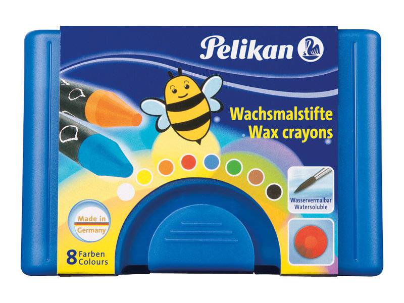 Pelikan 666/8 WL - Farbstift - Wachs - verschiedene Farben (Packung mit 8)