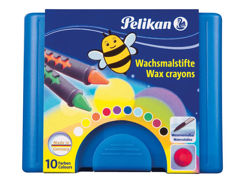 Pelikan 665/10 - Farbstift - Wachs - verschiedene Farben (Packung mit 10)