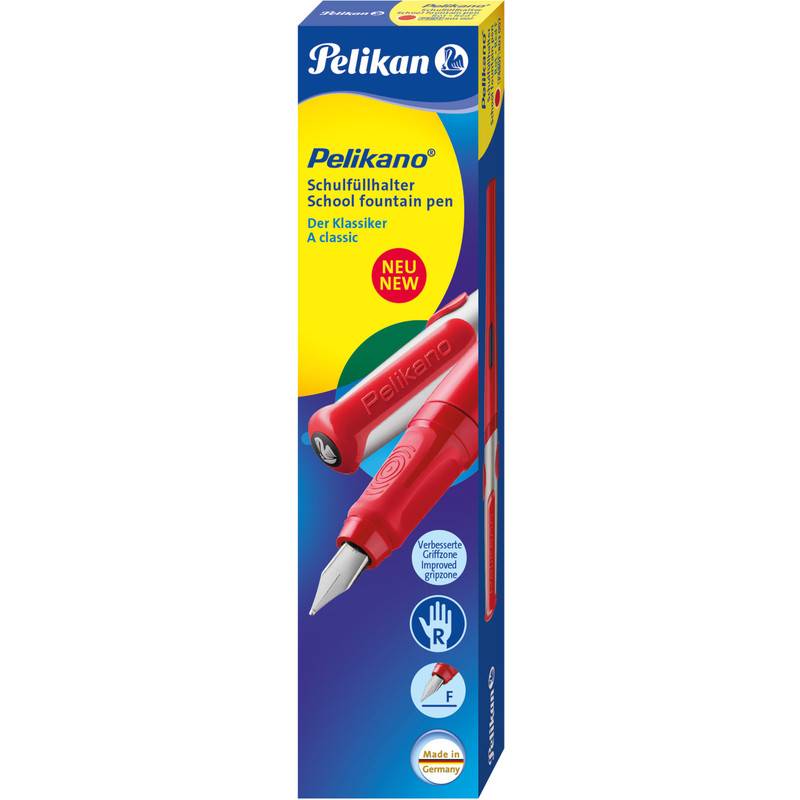 Pelikan Pelikano Füllhalter P480F, rot, für Rechtshänder