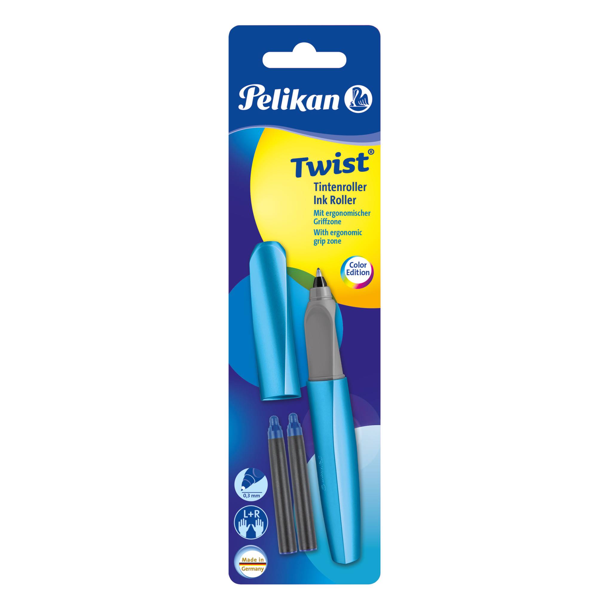 Pelikan 811286, Drehender versenkbarer Stift, Blau, Blau, Kunststoff, Beidhändig, Deutschland