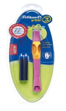 Pelikan 928127, Orange,Pink, Kartuschenfüllsystem, Blau, Rundspitze, Deutschland, Sichtverpackung