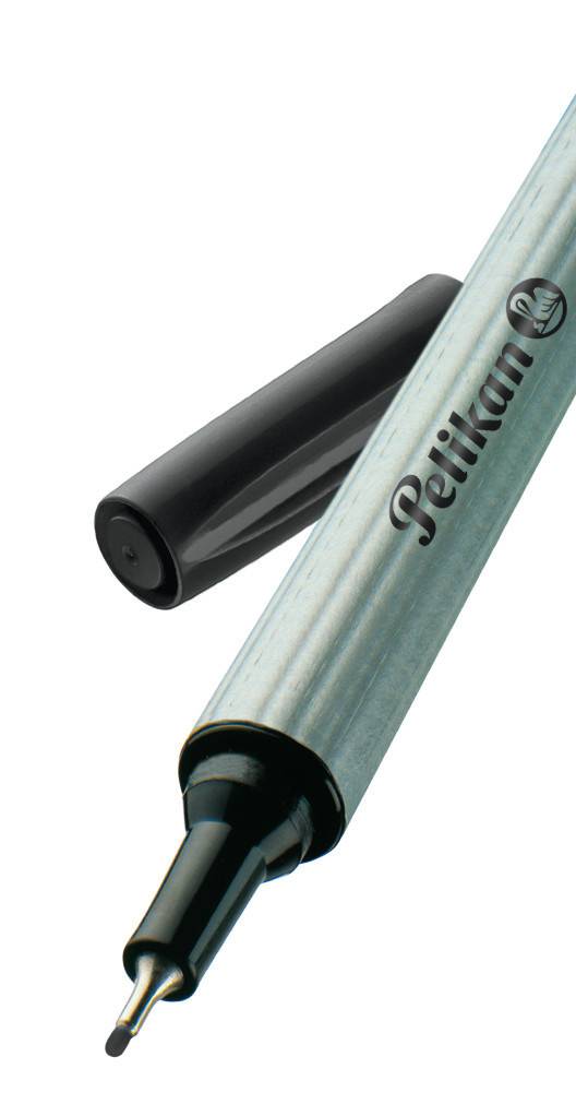 Pelikan Fineliner 96, Schwarz, Blau, Rot, Fein, 0,4 mm, Deutschland, Sichtverpackung, 3 Stück(e)