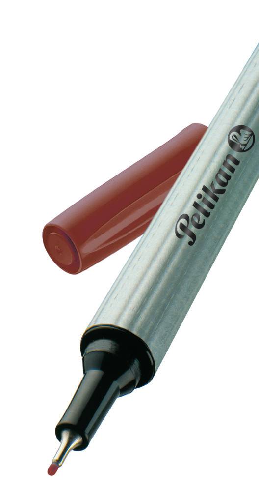 Pelikan 96, Braun, Fein, Braun, Silber, Rund, Metall, 0,4 mm