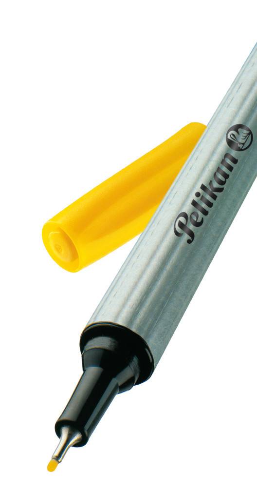 Pelikan Fineliner 96, Fein, Gelb, 0,4 mm, Silber, Gelb, Deutschland