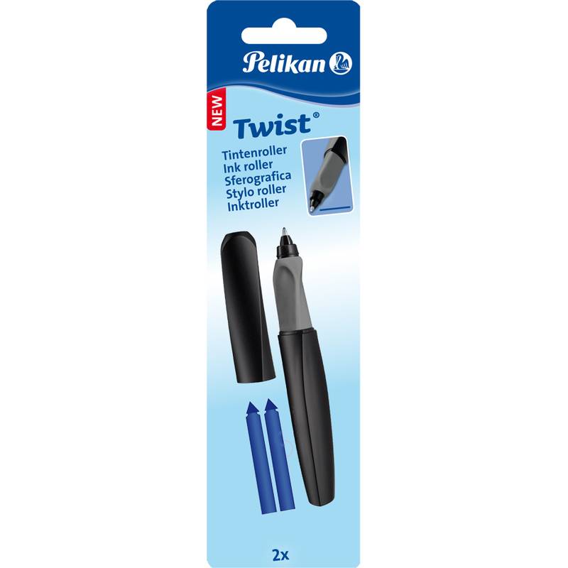 Pelikan Twist Tintenroller Black, schwarz/grau