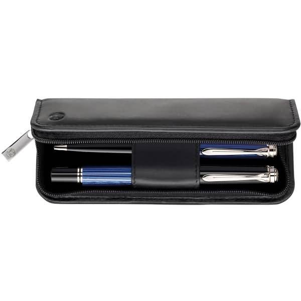 Schreibgeräte-Etui TGX2N Nappa-Leder für 2 Schreibgeräte schwarz