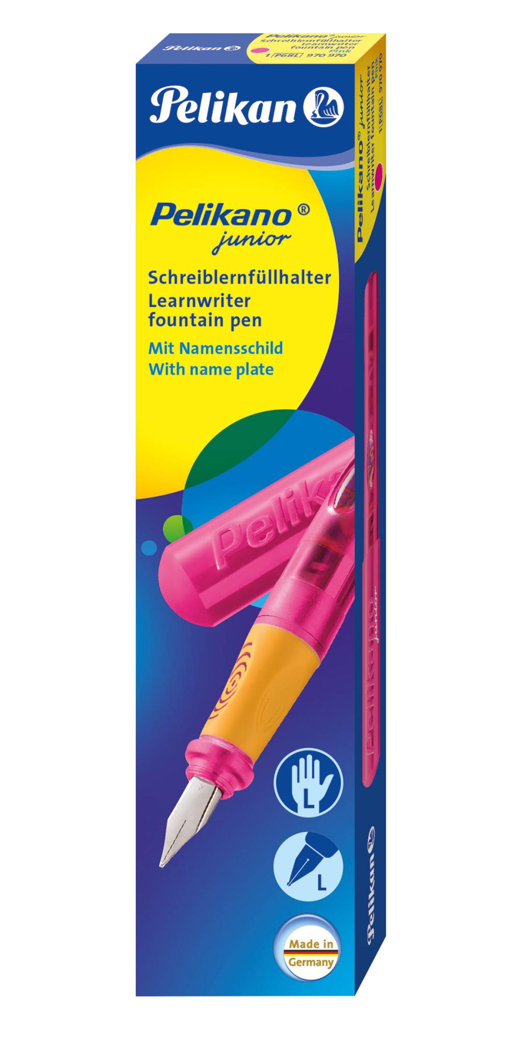 Pelikan 970970, Pink, Kartuschenfüllsystem, Edelstahl, Linkshändig, Box, 1 Stück(e)