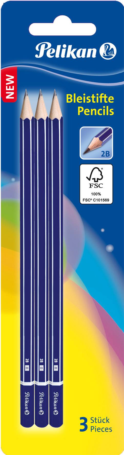 Pelikan 978783, 2B, Blau, Hexagonal, Deutschland, Forest Stewardship Council (FSC), Sichtverpackung