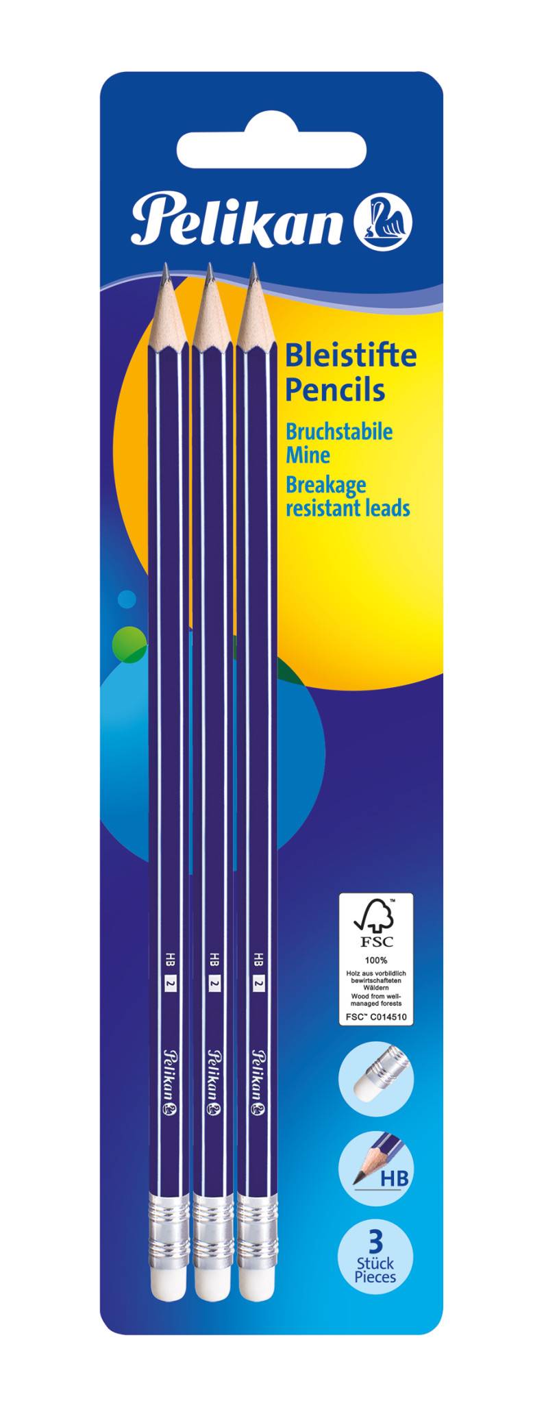 Pelikan 978866, HB, Blau, Hexagonal, Deutschland, Forest Stewardship Council (FSC), Sichtverpackung