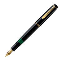 Pelikan M200, Schwarz, Gold, Kartuschenfüllsystem, Harz, Rundspitze, Gold, Edelstahl, Fein