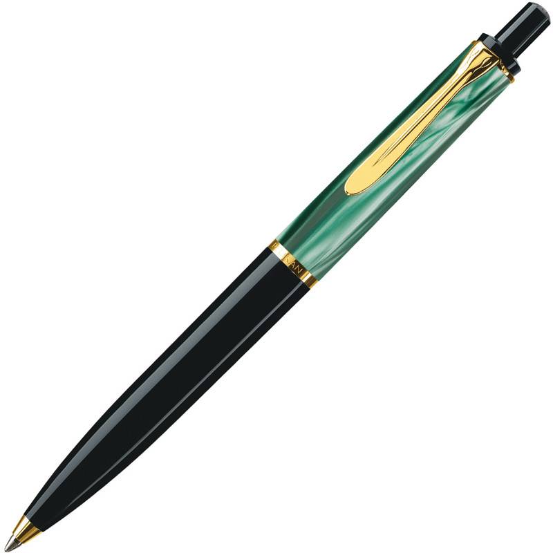 Pelikan Druckkugelschreiber K 200, grün marmoriert