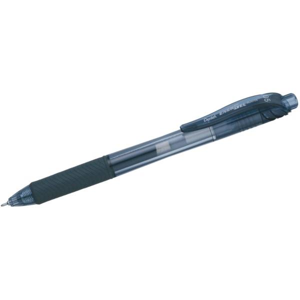 Pentel EnerGel-X, Ausziehbarer Gelschreiber, Schwarz, Schwarz, Kunststoff, Rund, Beidhändig