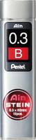 Pentel AinStein - B - Grau - 0,3 mm - 6 cm - 15 Stück(e) - Feinmine - B - 0.3 mm