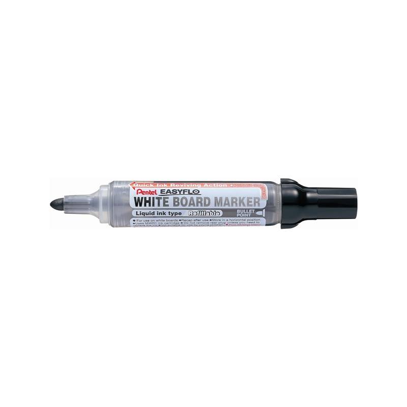 Pentel Whiteboard-Marker EASYFLO MW50M, Rundspitze, schwarz
