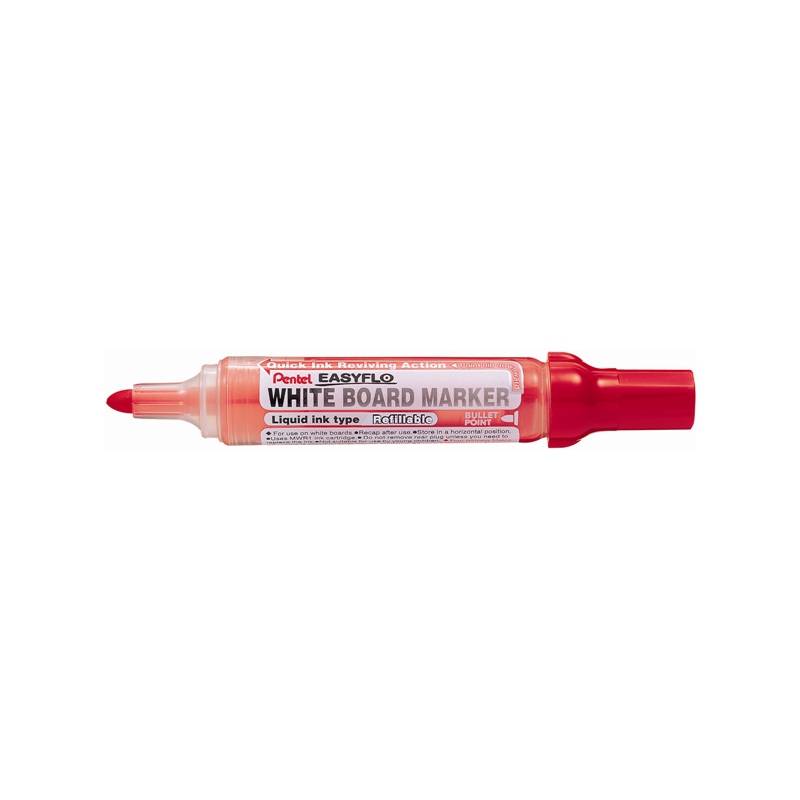 Pentel Whiteboard-Marker EASYFLO MW50M, Rundspitze, rot