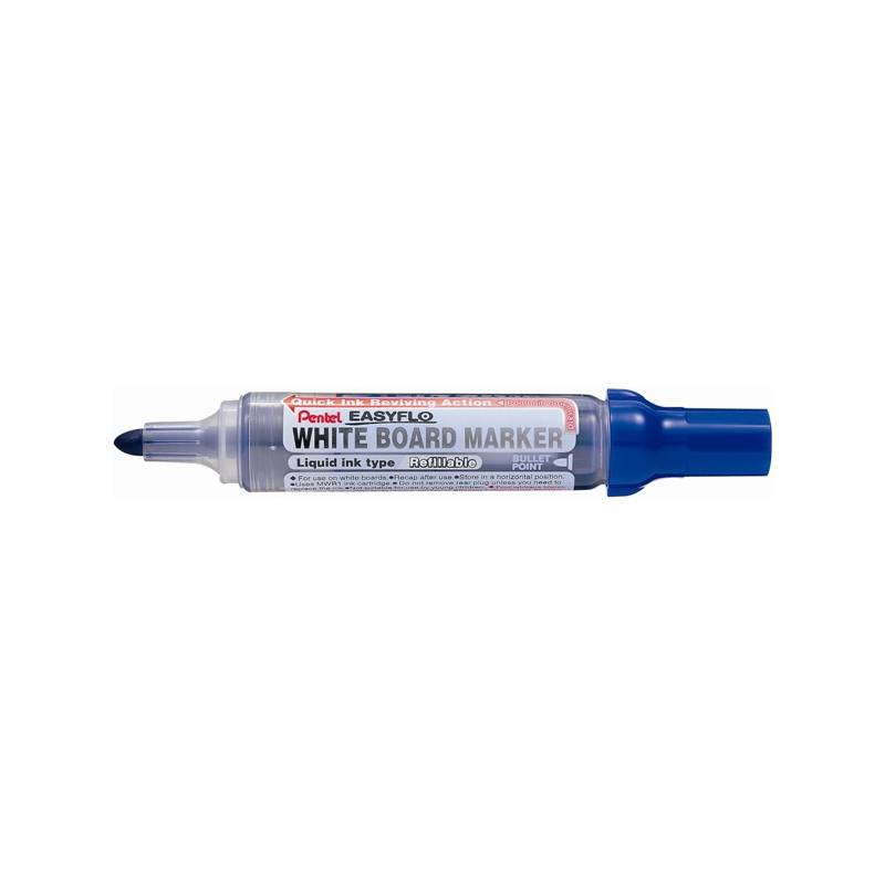 Pentel Whiteboard-Marker EASYFLO MW50M, Rundspitze, blau
