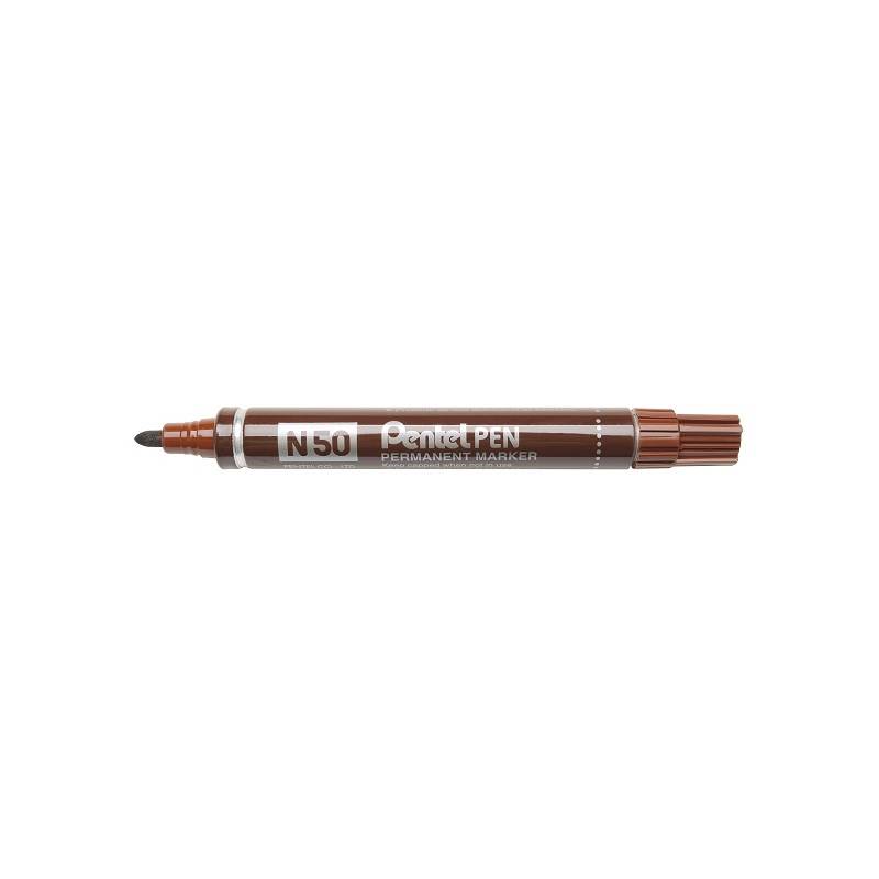 Pentel Permanent Marker N50, braun, Rundspitze