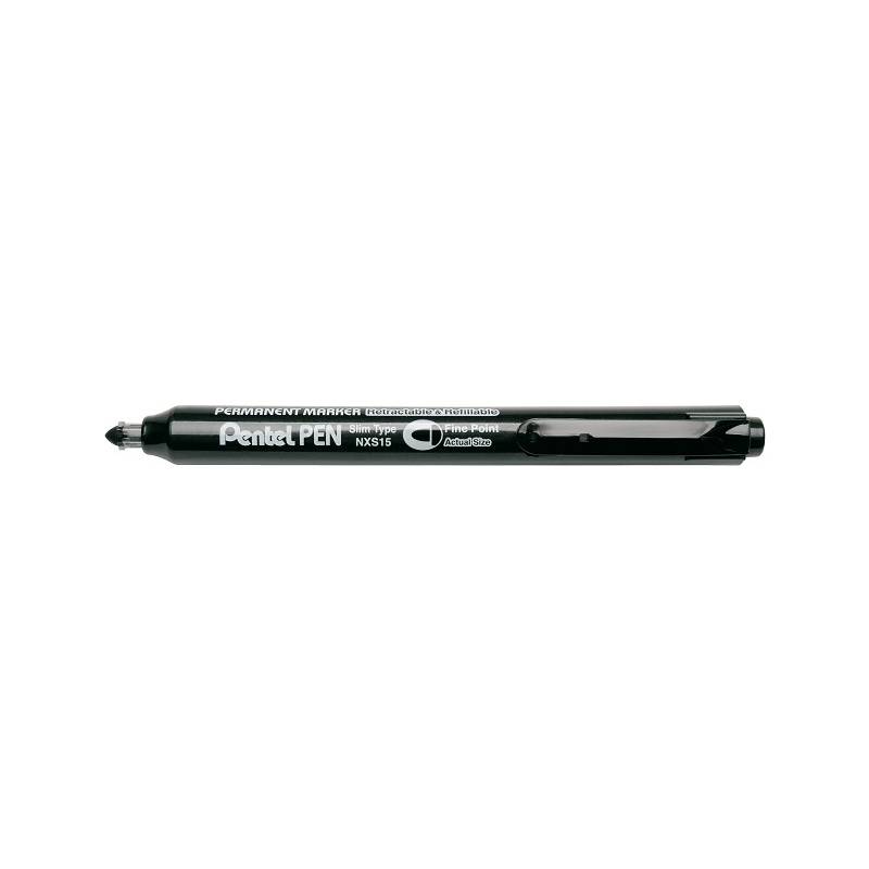 Pentel Permanent-Marker NXS15 mit Druckmechanik, schwarz