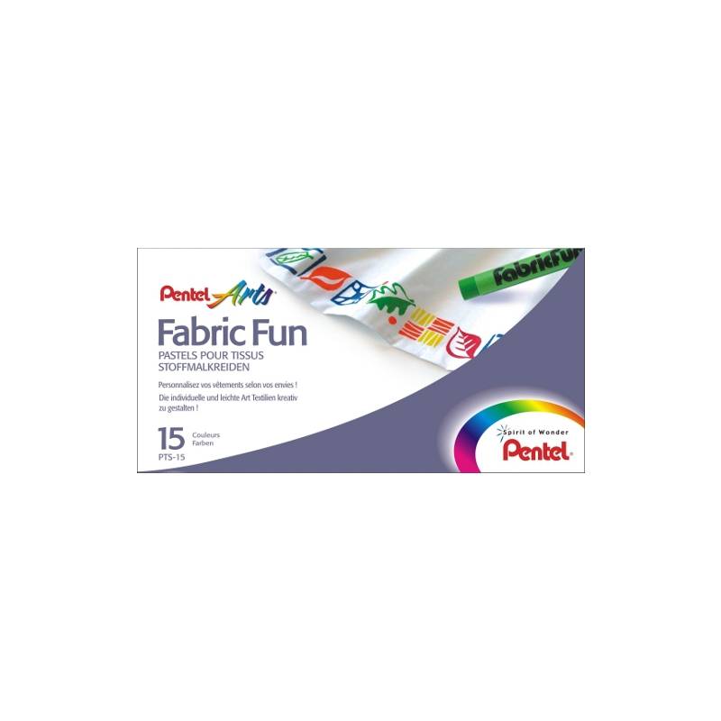 PentelArts Stoffmalkreide PTS, 15er Karton-Etui