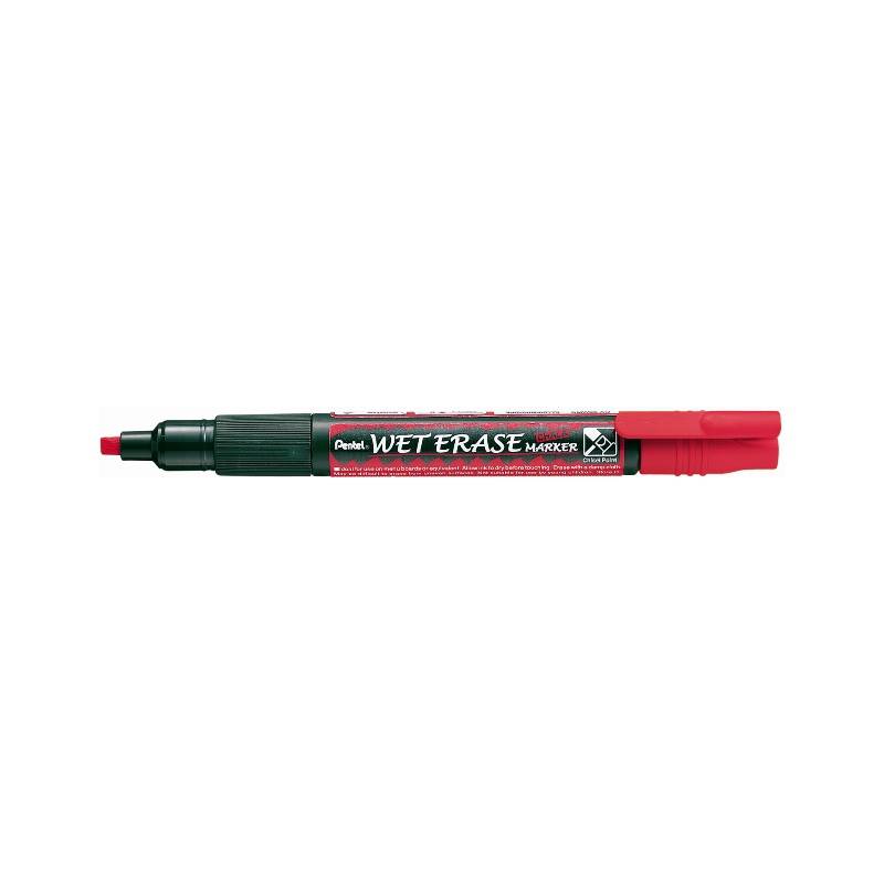 Pentel Kreidemarker WET ERASE SMW26, Keilspitze, rot