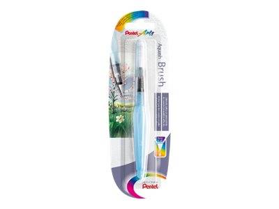 Pentel Aquash Pinselpinsel in transparenter Blisterverpackung auf weißem Hintergrund.