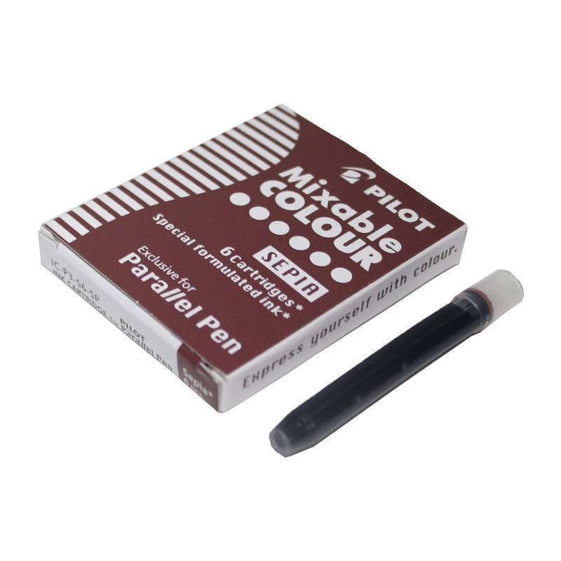 PILOT Tintenpatronen für Füllhalter Parallel Pen, sepia