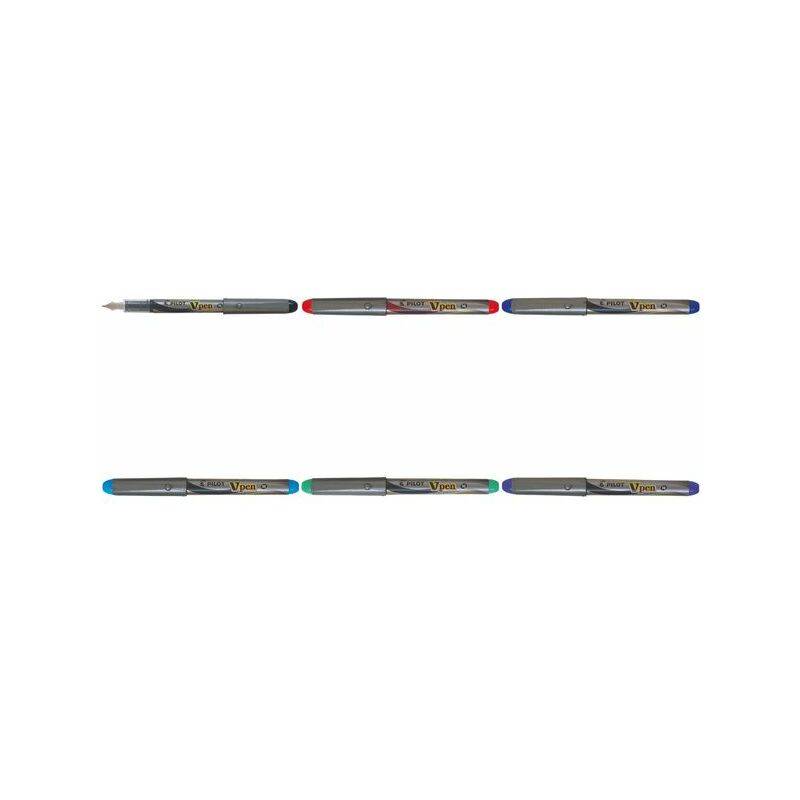 PILOT Einweg-Füllhalter V-Pen Silver, grün