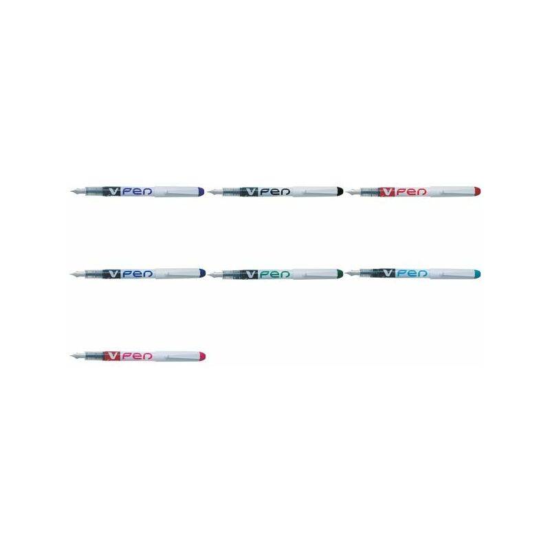 PILOT Einweg-Füllhalter V-Pen, Federbreite: 0,5 mm, rot