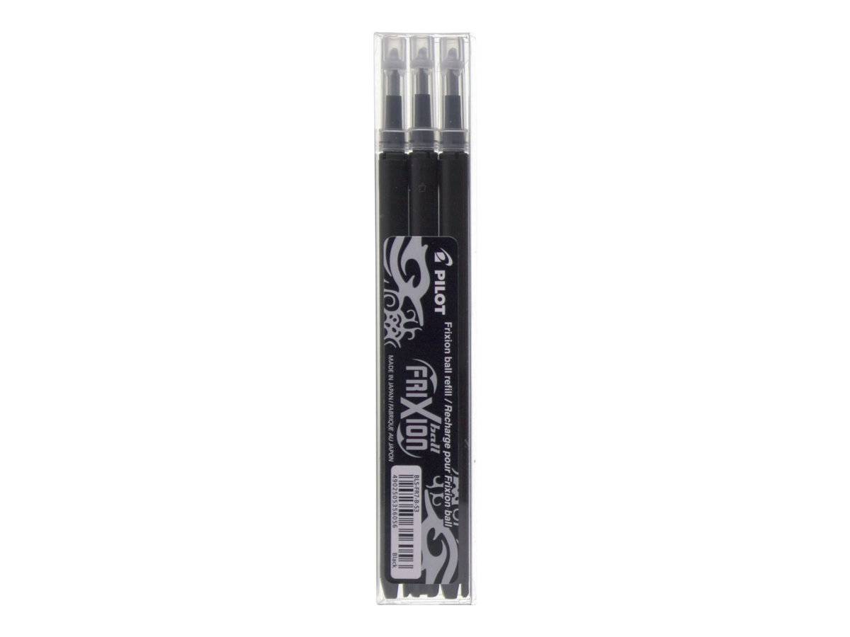 PILOT PEN - Pilot FriXion Ball Slim - Nachfüllpatrone - Schwarz - 0.7 mm - fein (Packung mit 3)