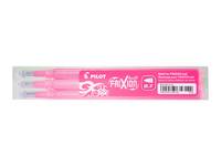 Drei rosa Pilot FriXion Textmarker in transparenter Verpackung mit Barcode-Etikett.