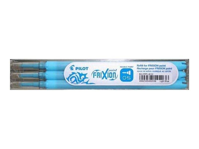 PILOT PEN Pilot FriXion Point - Nachfüllpatrone - Hellblau - 0.5 mm (Packung mit 3)