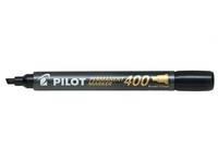 PILOT PEN - Pilot Permanent Marker 400, Schwarz, Meißel, Schwarz, 4,5 mm, Metall, Kunststoff, Holz