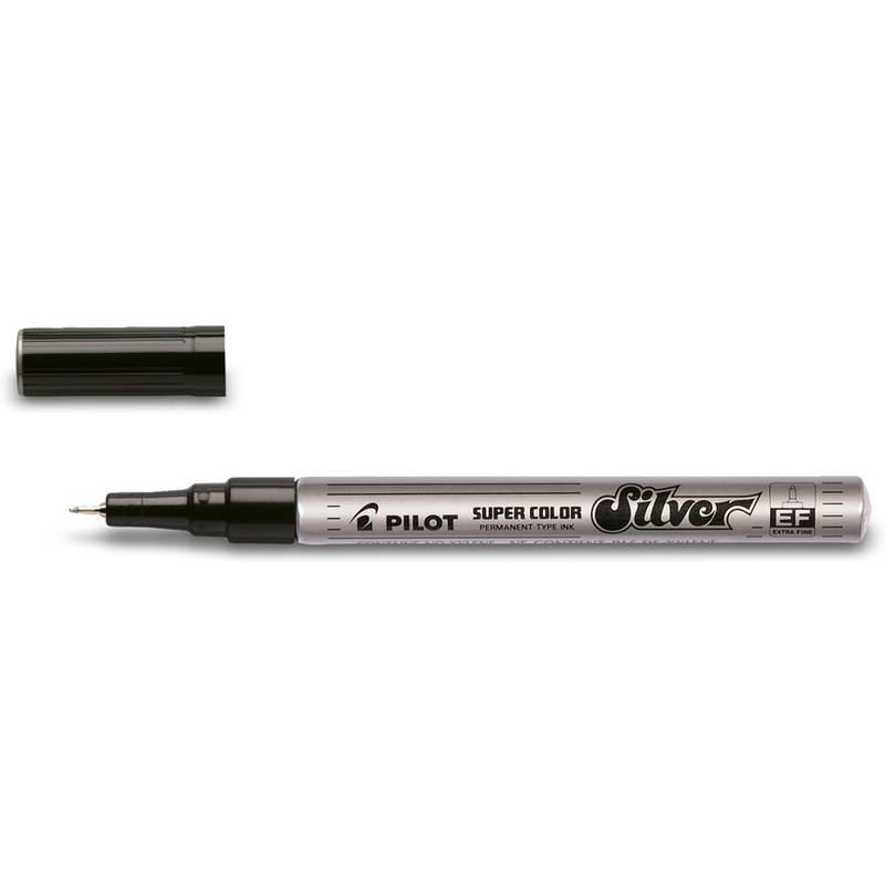 PILOT Permanent-Marker SUPER COLOR,extra feine Spitze,silber