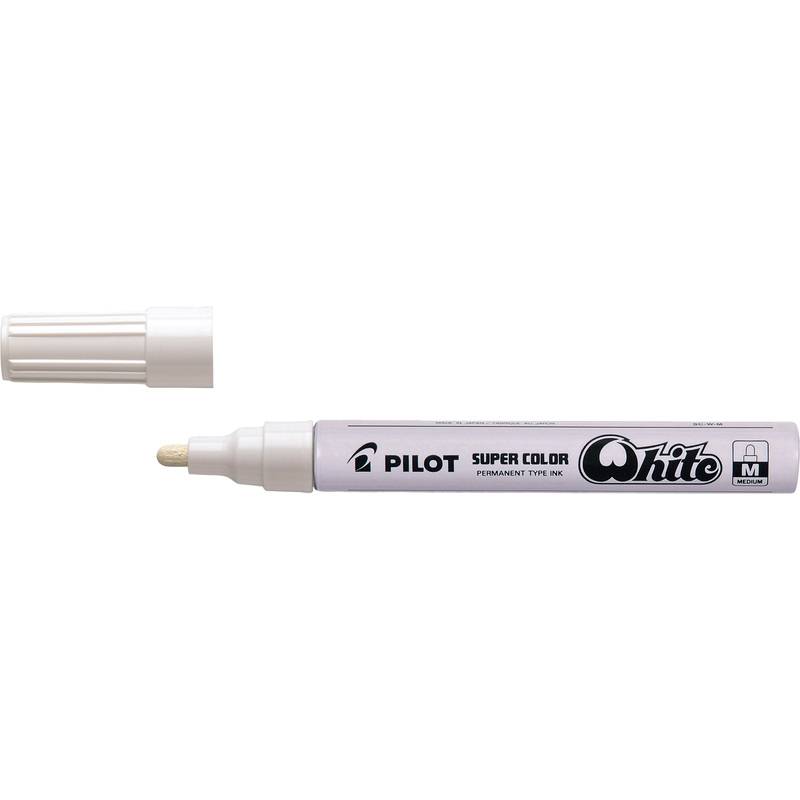 PILOT Permanent-Marker SUPER COLOR White, medium, weiß