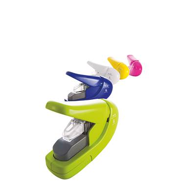 PLUS Japan Heftgerät 31148 3,5x7,4x10,8cm max. 5Blatt pink