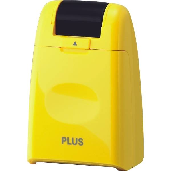 Roll-Stempel zur Unkenntlichmachung von Daten gelb