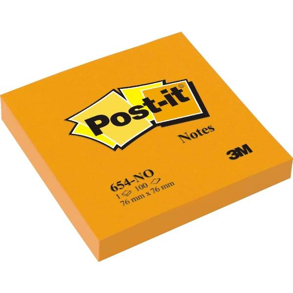 Haftnotizen 76x76mm neonorange 100 Blatt