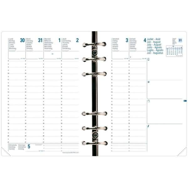 Kalendereinlage für Compacttimer 11,5x16cm1 Woche/2 Seiten 2026