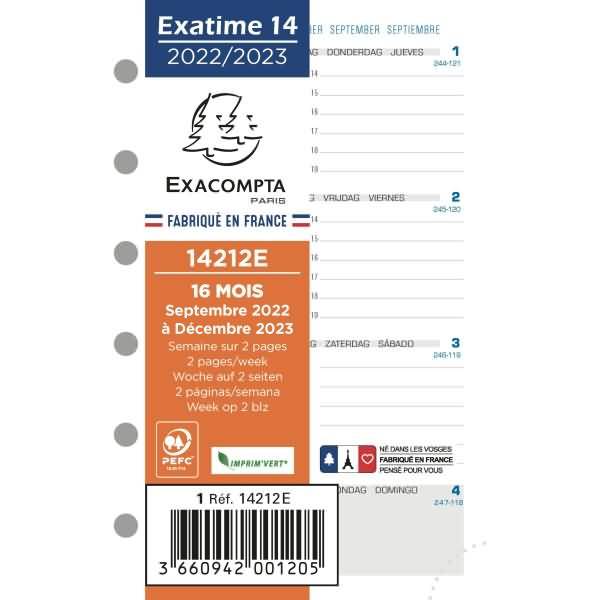 Timer Kalender 1 Woche auf 2 Seiten 8,1x12,6cm 2026