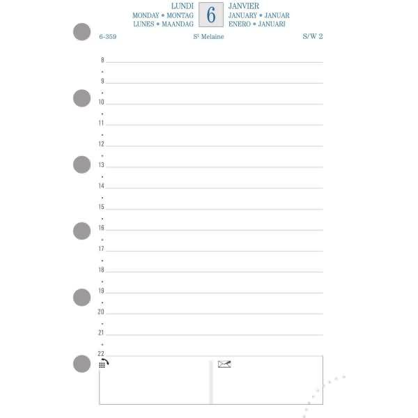 Timer Kalender 1 Tag pro Seite 8,1x12,6cm 2025