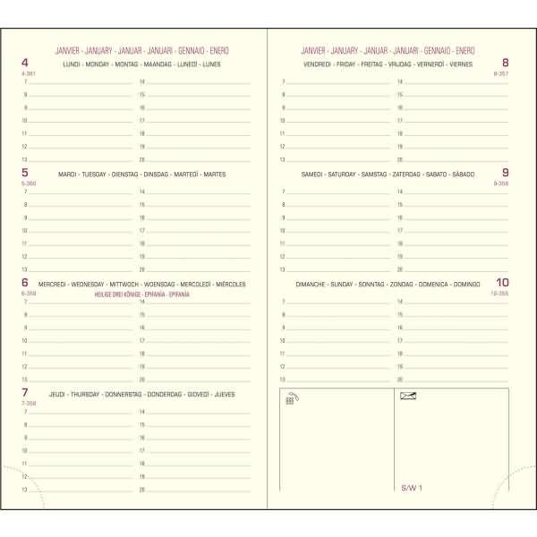 Ersatzkalendarium Eurotime 16 9x16cm 2026